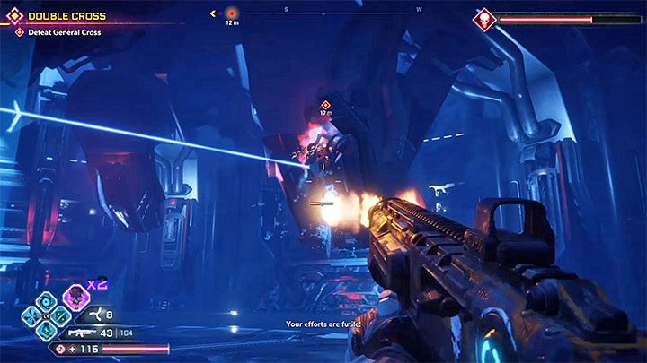 Wyczekuj momentu oznaczenia przez grę górnej kapsuły - Generał Cross | Boss w Rage 2 - Rage 2 - poradnik do gry
