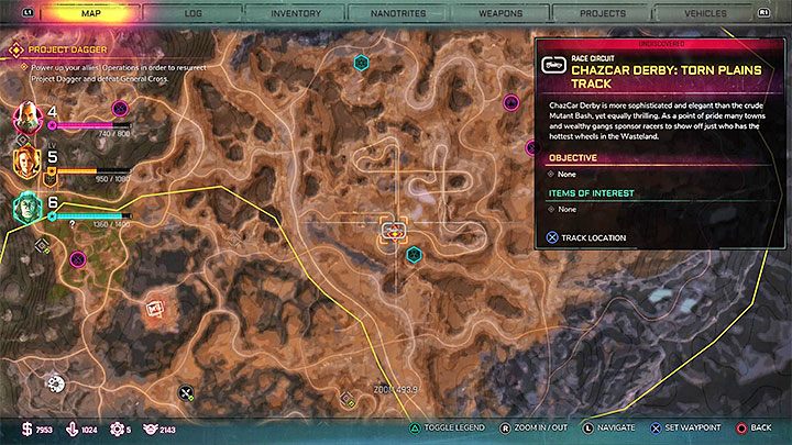 ChazCar Derby: Tor na Rozdartych Równinach (ChazCcar Derby: Torn Plains Track) to miejsce, w którym możesz ścigać się po specjalnie przystosowanym, do tego celu, torze - Wyścigi samochodowe w Rage 2 - Rage 2 - poradnik do gry