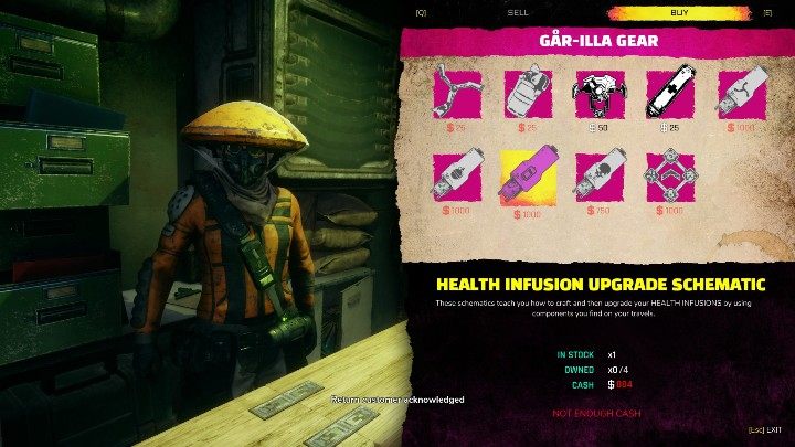 Schematy ulepszeń zakupisz u sprzedawców, i takich posiadających własne stoiska w mieście, i u takich poruszających się po mapie - Crafting w Rage 2 - Rage 2 - poradnik do gry