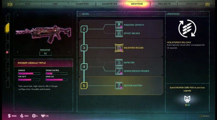 Bronie w Rage 2 możesz ulepszać za pomocą modyfikatorów rdzenia broni - Główne kategorie lootu w grze Rage 2 - Rage 2 - poradnik do gry