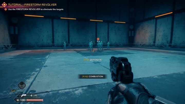 Gra od razu załączy samouczek z obsługi rewolweru - Rewolwer Firestorm | Bronie w Rage 2 - Rage 2 - poradnik do gry