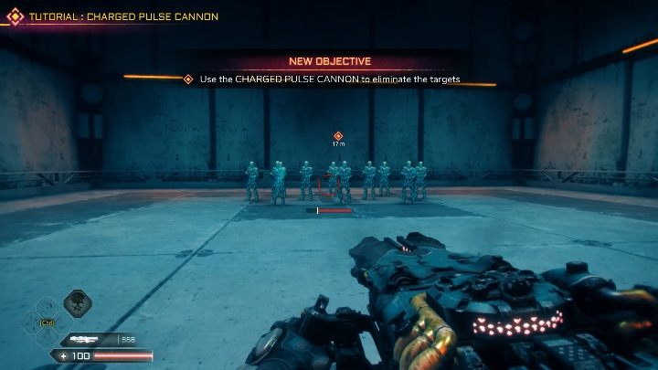 Gra od razu załączy samouczek z obsługi doładowanego działka pulsacyjnego - Doładowane działko pulsacyjne | Bronie w Rage 2 - Rage 2 - poradnik do gry