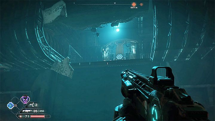 Po wejściu do kompleksu musisz przejść przez kilka korytarzy i po spadnięciu na niższy poziom przedostać się do wejścia do Arki - Jak wspinać się na dachy i wzniesienia w Rage 2? - Rage 2 - poradnik do gry