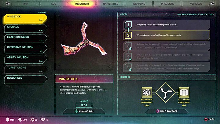 Po zakupieniu schematu możesz przejść do inwentarza - Jak odblokować crafting w Rage 2? - Rage 2 - poradnik do gry