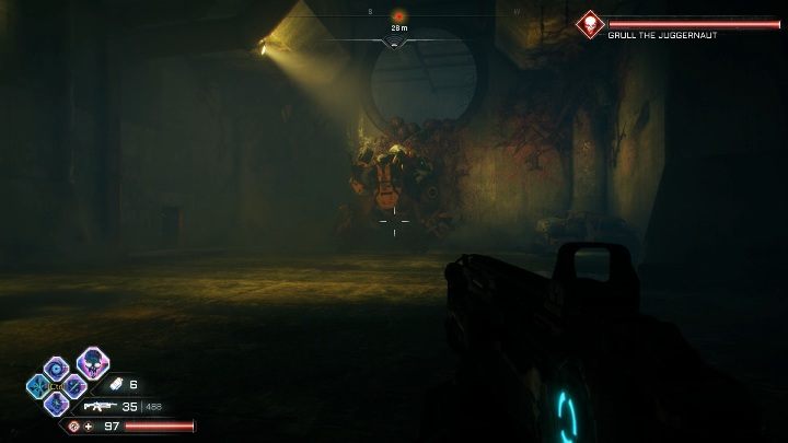 Twój przeciwnik czeka na ciebie za ogromną rurą - Grobowiec Silnika | Gniazda Miażdżycieli w Rage 2 - Rage 2 - poradnik do gry