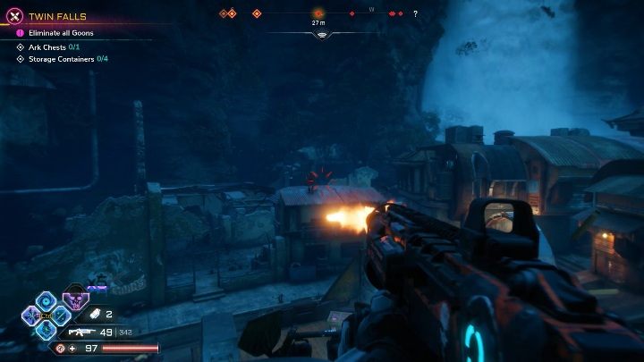 W tej lokacji natrafisz na 4 pojemniki i jedną skrzynię akri - Kryjówki bandytów w lokacji Dzicz | Rage 2 - Rage 2 - poradnik do gry