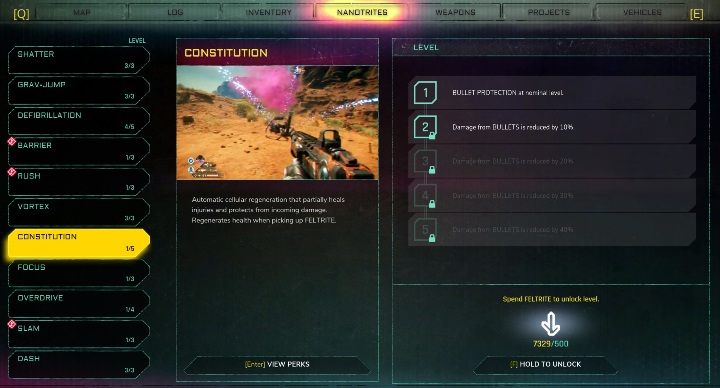 Kolejne poziomy umiejętności odblokujesz za 500 feltrytu - Jak ulepszać nanotrytowe umiejętności w Rage 2? - Rage 2 - poradnik do gry