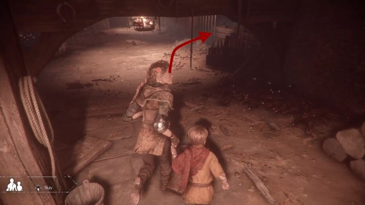 Płaszcz krzyżowca znajdziesz natomiast w miejscu, gdzie Hugo utknął samotnie na szczycie drabiny - A Plague Tale Innocence: Osobliwości - lista wszystkich - A Plague Tale Innocence - poradnik do gry