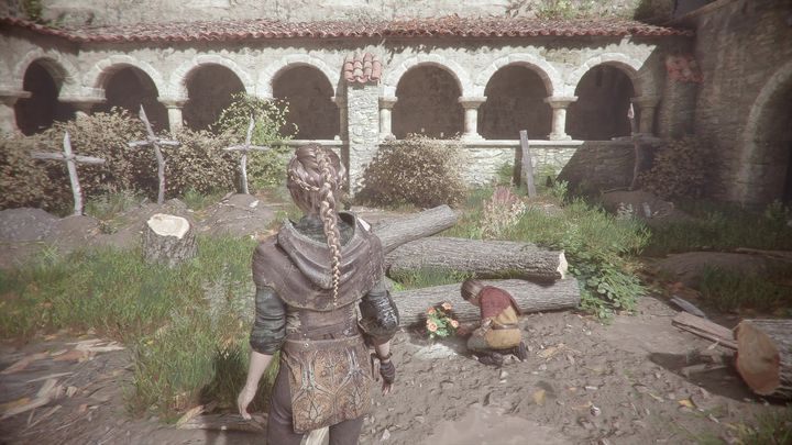 Przy oknie, przez które Hugo otwiera drzwi do domu, skręć za róg budynku - A Plague Tale Innocence: Herbarium Hugo - lista wszystkich kwiatów - A Plague Tale Innocence - poradnik do gry