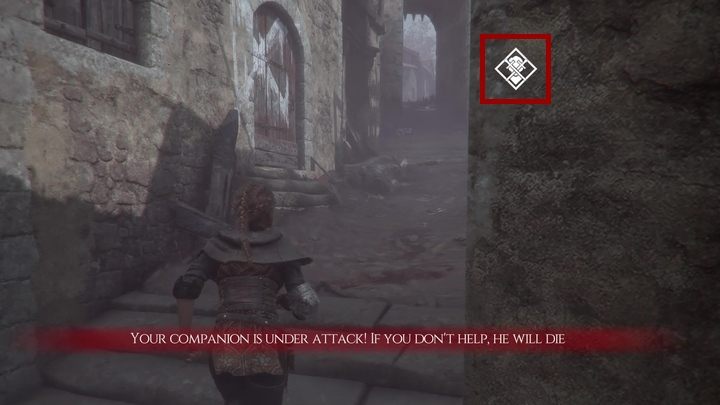 Musisz więc jak najszybciej dobiec do niego i zlikwidować przeciwnika - A Plague Tale Innocence: Nieznajomi - solucja, opis przejścia - A Plague Tale Innocence - poradnik do gry