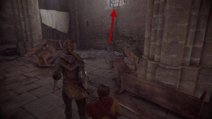 Po krótkiej rozmowie, będziesz musiał zejść i przez dziedziniec dostać się do sąsiedniego segmentu - A Plague Tale Innocence: Odwet - solucja, opis przejścia - A Plague Tale Innocence - poradnik do gry