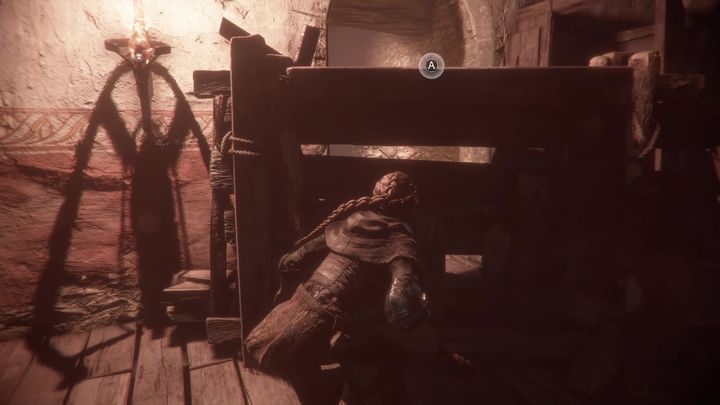 Hugo znajduje się na u szczytu drabiny znajdującej się po drugiej stronie pomieszczenia - A Plague Tale Innocence: Odwet - solucja, opis przejścia - A Plague Tale Innocence - poradnik do gry