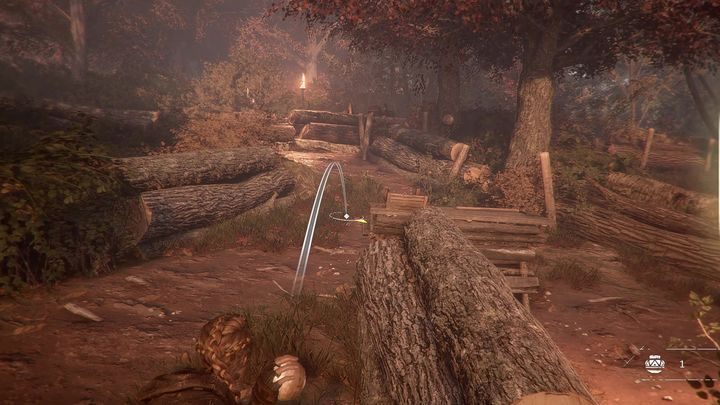 Podążając dalej drogą trafisz na blokadę, którą będziesz musiał obejść - A Plague Tale Innocence: Uczeń - solucja, opis przejścia - A Plague Tale Innocence - poradnik do gry