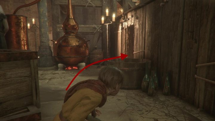 Po drugiej stronie otworu znajdziesz mnicha - A Plague Tale Innocence: Więzy krwi - solucja, opis przejścia - A Plague Tale Innocence - poradnik do gry