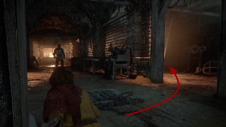 Następnie przejdź na druga stronę pomieszczenia i pociągnij za dźwignię - A Plague Tale Innocence: Więzy krwi - solucja, opis przejścia - A Plague Tale Innocence - poradnik do gry