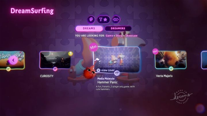 W early-access, gra nie posiada jeszcze zaimplementowanych opcji sieciowych - Tryb kooperacji i multiplayer w Dreams - Dreams - poradnik do gry