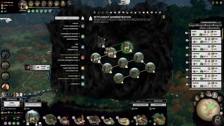 Każdy budynek da się wielokrotnie ulepszać. - Rozwój komanderii (dzielnic) w Total War Three Kingdoms - Total War Three Kingdoms - poradnik do gry