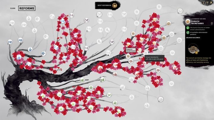 Ilość dostępnych stanowisk administratorów zwiększyć można przy pomocy reform. - Stanowiska administratorów w Total War Three Kingdoms - Total War Three Kingdoms - poradnik do gry