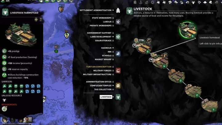 Głównym źródłem żywności są budowle w mniejszych osadach wewnątrz komanderii. - Żywność w Total War Three Kingdoms - Total War Three Kingdoms - poradnik do gry