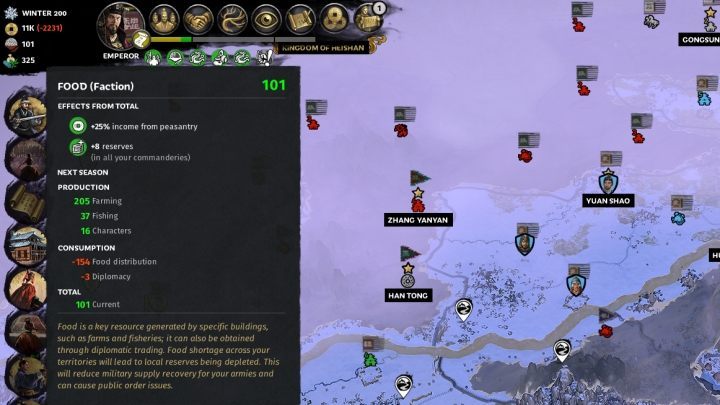 Rezerwy żywności są równie ważne, co jej produkcja. - Żywność w Total War Three Kingdoms - Total War Three Kingdoms - poradnik do gry
