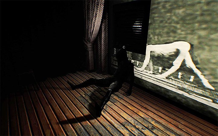 Podejdź do prostokąta, dzięki czemu zmaterializuje się wejście do szybu wentylacyjnego - Trzecia zagadka z projektorem | Rozwiązanie zagadki w Layers of Fear 2 - Layers of Fear 2 - poradnik do gry