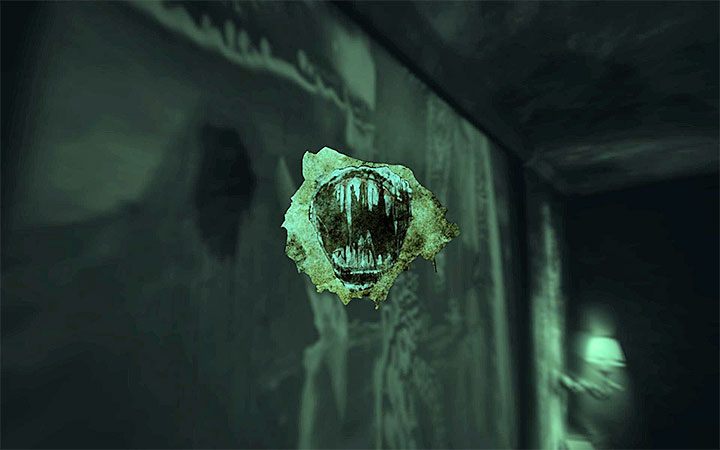 Podejdź do obrazu i zdejmij podartką kartkę z zębami - Zagadka w sypialni | Rozwiązanie zagadki w Layers of Fear 2 - Layers of Fear 2 - poradnik do gry