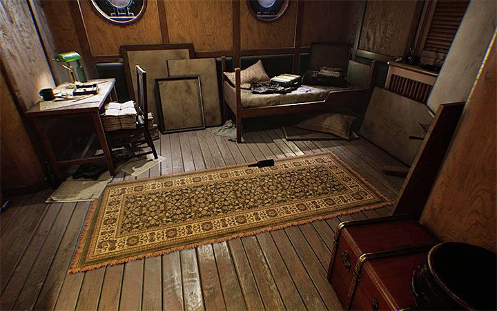 W tym samym długim korytarzu same z siebie uchyliły się lewe drzwi - Początek eksploracji statku | Solucja Layers of Fear 2 - Layers of Fear 2 - poradnik do gry