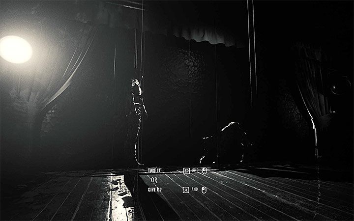 Po wysłuchaniu nowego monologu reżysera na ekranie pojawią się dwie opcje zachowania - Drugi wybór | Solucja Layers of Fear 2 - Layers of Fear 2 - poradnik do gry