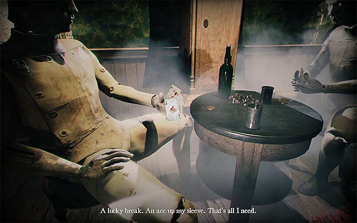 Podejdź do dwóch manekinów grających w karty - Sypialnia | Solucja Layers of Fear 2 - Layers of Fear 2 - poradnik do gry