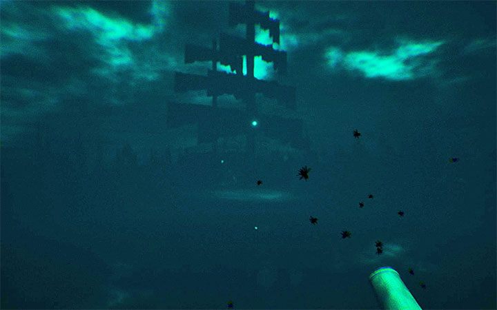 Musisz powtórzyć kilkukrotnie opisany schemat - wystrzel pocisk, pobiegnij za nim i szybko dotrzyj do nowej armaty - Obszar z armatami | Solucja Layers of Fear 2 - Layers of Fear 2 - poradnik do gry