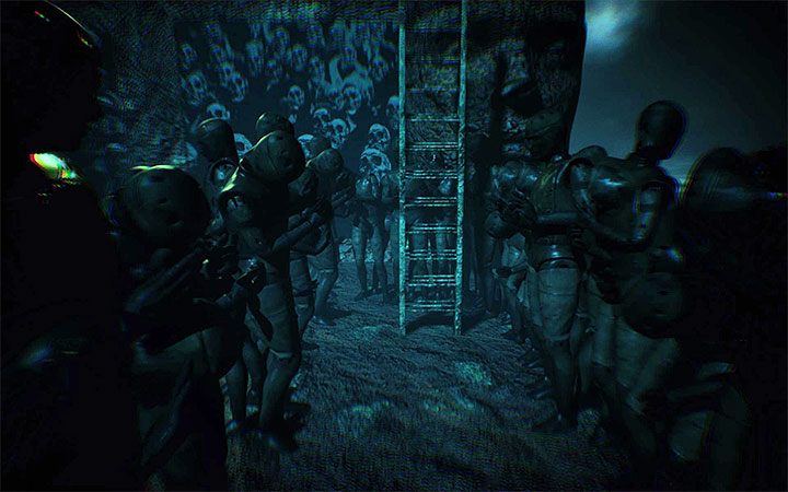 W końcowej fazie przemarszu potwór raz jeszcze pojawi się, tym razem za bohaterem - Wrak statku i obszar z manekinami | Solucja Layers of Fear 2 - Layers of Fear 2 - poradnik do gry