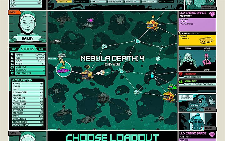 Gra zawsze poinformuje cię o dotarciu na nowy poziom mgławicy wiadomością wyświetlaną na środku ekranu - Czym są Głębiny Mgławicy (Nebula Depths) w Void Bastards? - Void Bastards - poradnik do gry