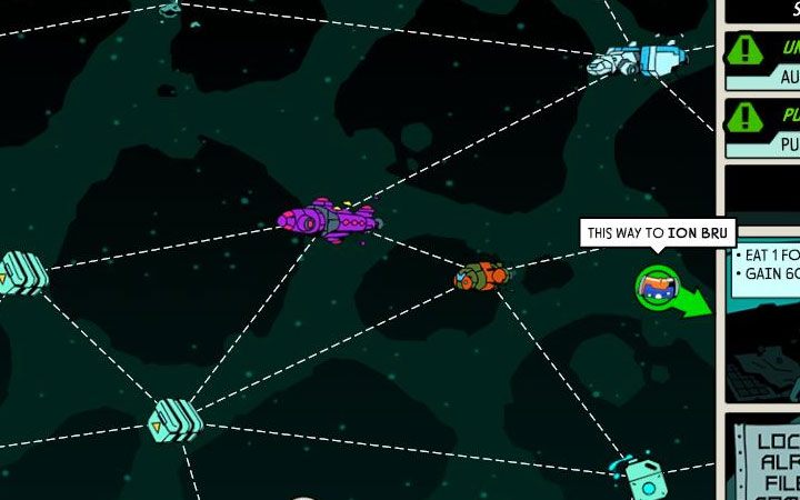 Po tym jak znajdziesz się na mapie mgławicy gra będzie oznaczała strzałką lokację z częścią do zaznaczonego wcześniej projektu - Jak łatwiej odnajdywać części w Void Bastards? - Void Bastards - poradnik do gry