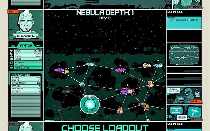 Na tunele czasoprzestrzenne Wormhole możesz natrafiać w trakcie eksploracji mgławicy - Void Bastards - poradnik do gry