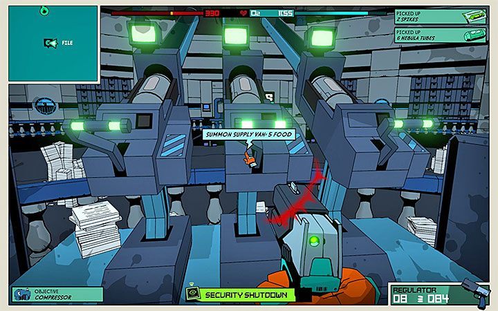 Jeszcze inny sposób pozyskania żywności to zamówienie dostawy w pomieszczeniu FILE - Jak zdobywać żywność i jak leczyć postać w Void Bastards? - Void Bastards - poradnik do gry