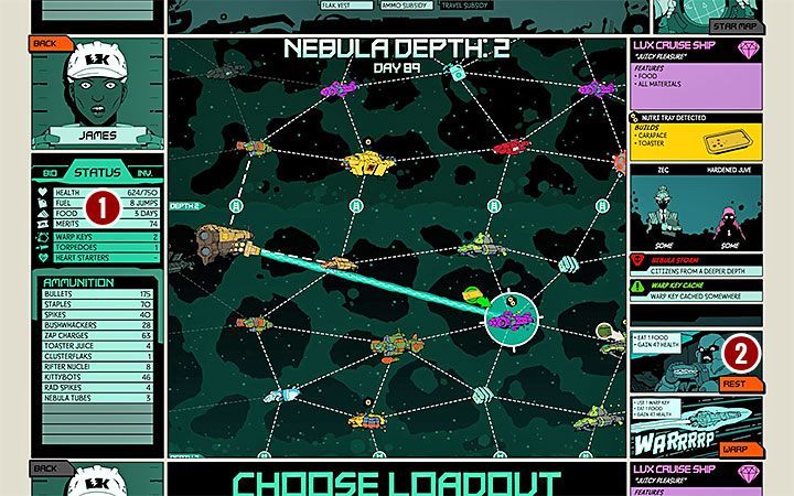 Nie możesz spożywać jedzenia w trakcie rozgrywania misji nawet jeśli odnalazłeś nowe jednostki żywności - Jak zdobywać żywność i jak leczyć postać w Void Bastards? - Void Bastards - poradnik do gry