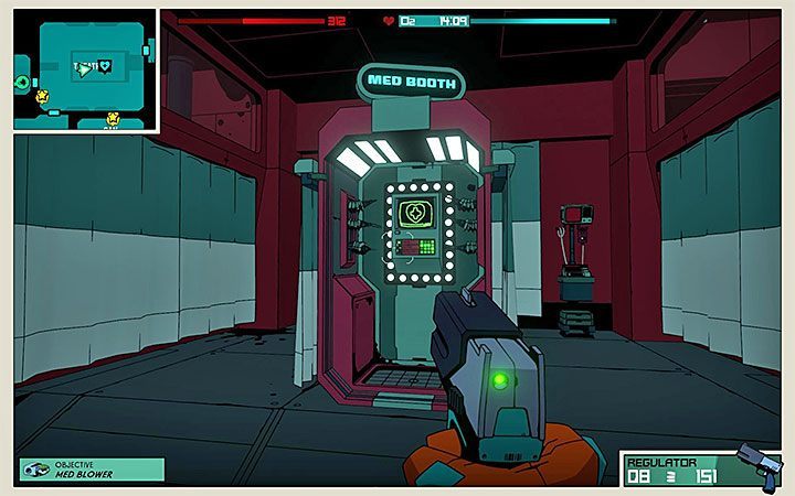Po dotarciu do wspomnianego pomieszczenia odnajdziesz stację medyczną Med Booth - Jak zdobywać żywność i jak leczyć postać w Void Bastards? - Void Bastards - poradnik do gry