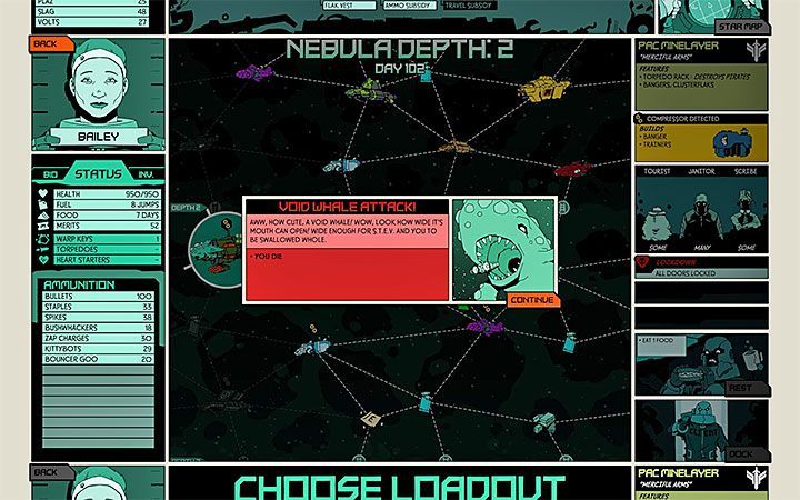 Jeśli znajdziesz się na tym samym polu co wieloryb Void Whale, to S - Jak radzić sobie z wielorybami w Void Bastards? - Void Bastards - poradnik do gry