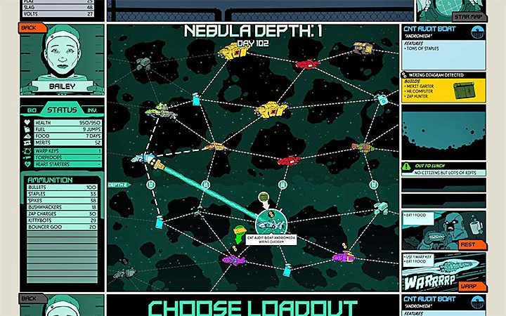 Tuż po tym jak zauważysz wieloryba na mapie mgławicy staraj się planować kolejne kroki z wyprzedzeniem - Jak radzić sobie z wielorybami w Void Bastards? - Void Bastards - poradnik do gry