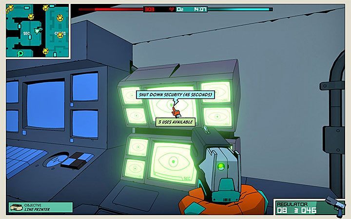 W pomieszczeniu ochrony możesz sabotować wieżyczki i boty - Porady na start gry Void Bastards - Void Bastards - poradnik do gry
