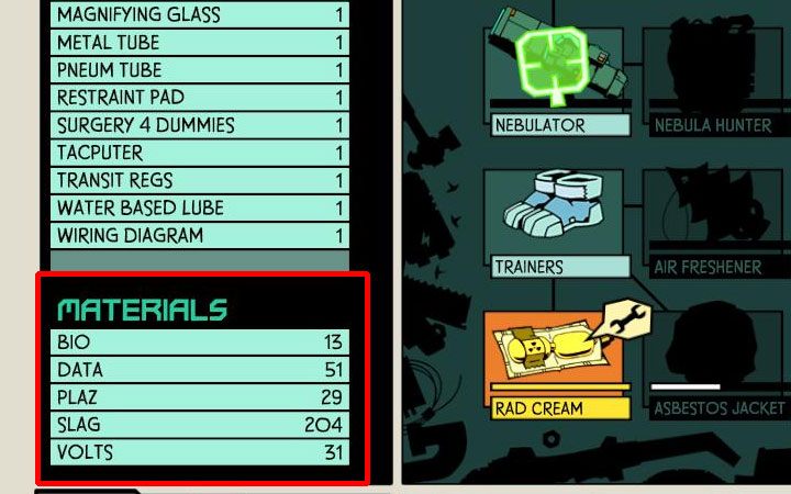 W Void Bastards gromadzi się 5 rodzajów materiałów do craftingu - Crafting w Void Bastards - Void Bastards - poradnik do gry