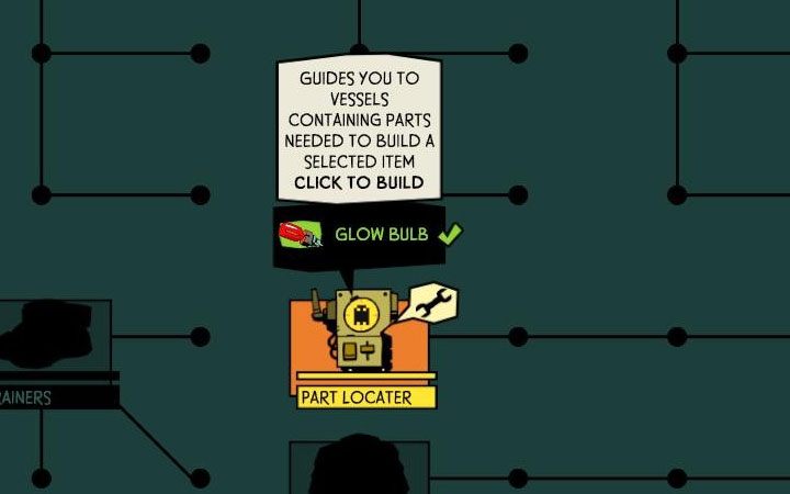 Jeden z możliwych do zakupienia projektów to Part Locater - Crafting w Void Bastards - Void Bastards - poradnik do gry
