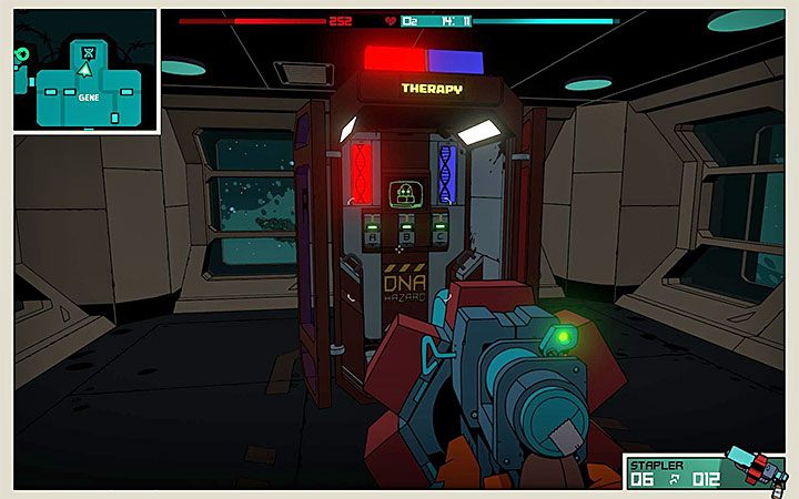 Najpopularniejszy sposób pozyskiwania cech to odwiedzanie pomieszczeń GENE na statkach - Cechy w Void Bastards - Void Bastards - poradnik do gry