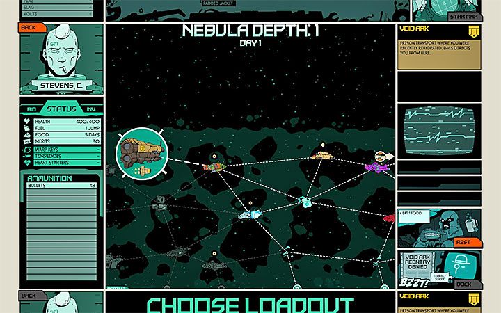 Mapa świata w Void Bastards jest dwuwymiarowa - Eksploracja mgławicy w Void Bastards - Void Bastards - poradnik do gry