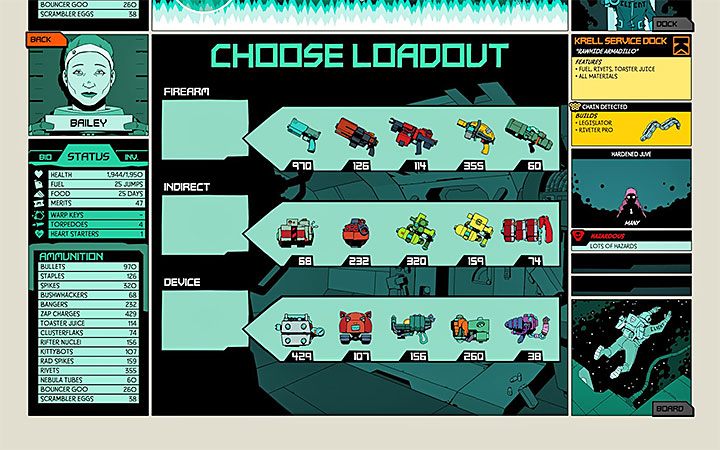 Po tym jak dotrzesz na pole z upatrzonym statkiem możesz wybrać opcję Dock żeby rozpocząć procedurę dokowania - Eksploracja mgławicy w Void Bastards - Void Bastards - poradnik do gry
