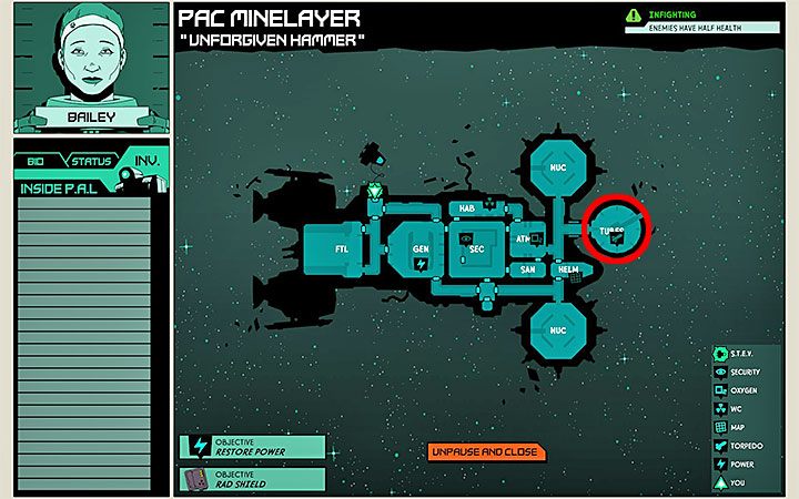 Po zadokowaniu na statku ze stojakiem na torpedy zajmij się zlokalizowaniem jednego lub kilku pomieszczeń TUBES - Jak zdobywać torpedy (Torpedoes) w Void Bastards? - Void Bastards - poradnik do gry