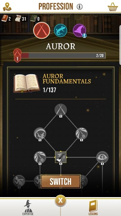 Jeśli chcesz zmienić profesję wystarczy, że po prostu wejdziesz w ich menu i klikniesz na inną ścieżkę - Jak zmienić profesję w Harry Potter Wizards Unite? - Harry Potter Wizards Unite - poradnik do gry