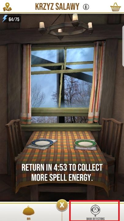 Wykrywacze czarnej magii musisz umieścić w gospodzie, w specjalnie przygotowanym do tego miejscu - Jak działają wykrywacze czarnej magii (dark detectors) w HP Wizards Unite - Harry Potter Wizards Unite - poradnik do gry