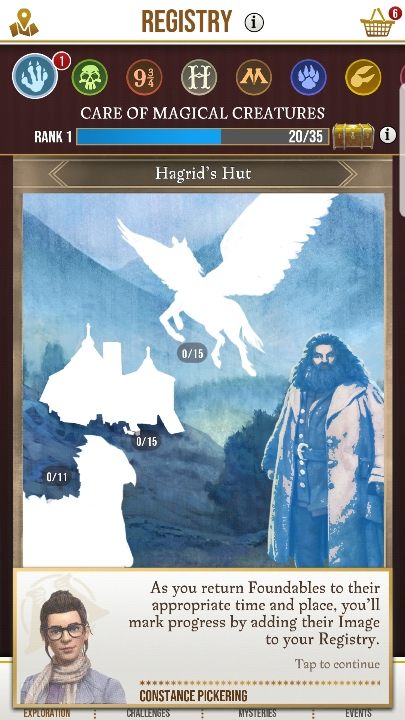 W rejestrze, każda z kategorii ma kilka poziomów - Jak zdobyć klucz w Harry Potter Wizards Unite - Harry Potter Wizards Unite - poradnik do gry