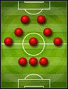 3-5-2 ATTACKING- j/w, tyle że bardziej przeznaczona na atak środkiem, niż skrzydłami - ZARZĄDZANIE DRUŻYNĄ | FIFA Football 2003 - FIFA Football 2003 - poradnik do gry